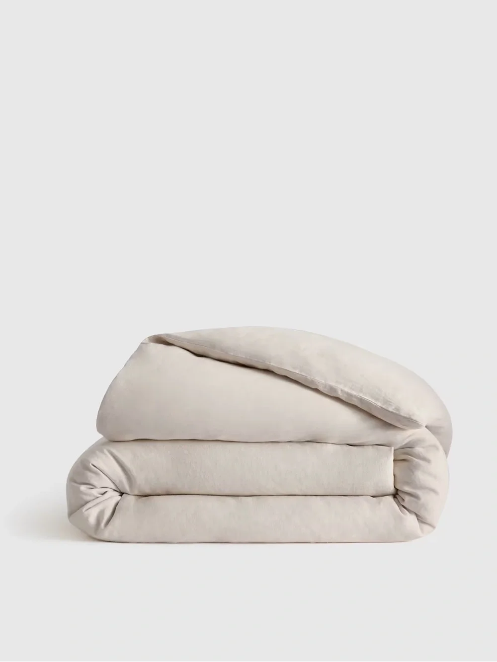 Quince European Linen Duvet Cover Queen Natural Chambray 100% Linen